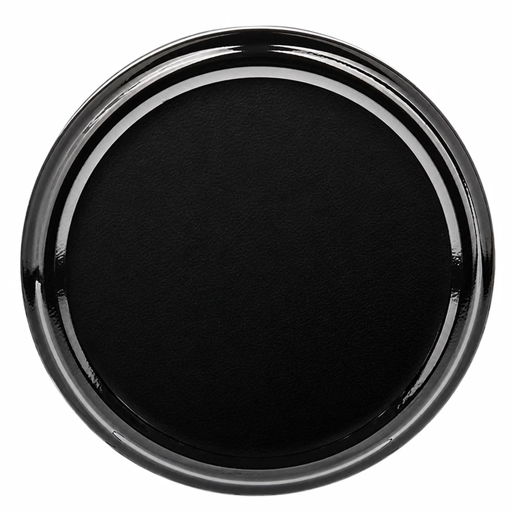 Couvercle BasicSeal noir de 58 mm (TO58) UNiTWIST Couvercle noir à visser 58 mm BasicSeal UNiTWIST pour conserves – vue de dessus