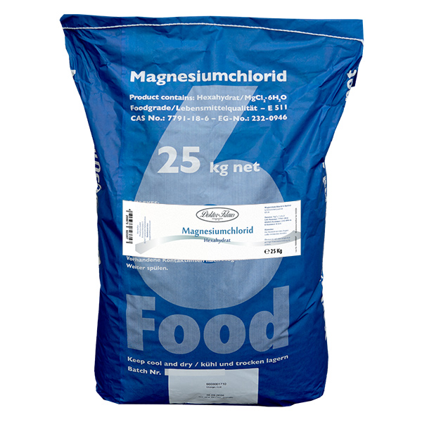 Chlorure de magnésium-6-hydrate E511 25kg Chlorure de magnésium-6-hydrate E511 25kg