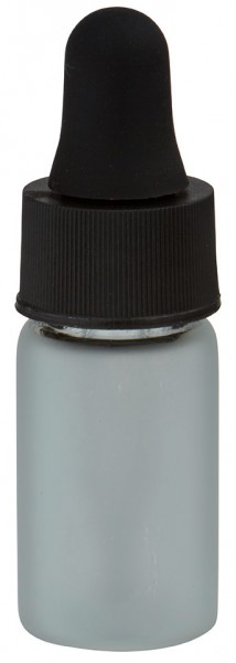 Mini flacon blanc laiteux de 3 ml, avec pipette compte-gouttes PL28 noire Mini flacon blanc laiteux de 3 ml, avec pipette compte-gouttes PL28 noire