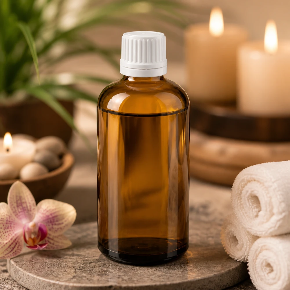 100ml flacon compte-gouttes 0.7mm blanc OV BrownLine UT18/100 Flacon de 100 ml de qualité supérieure avec compte-gouttes de 0,7 mm pour cosmétiques naturels