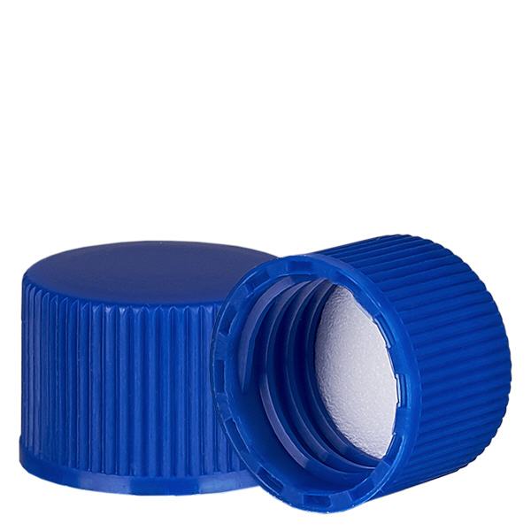 Bouchon à vis bleu avec joint en PE, S20x3