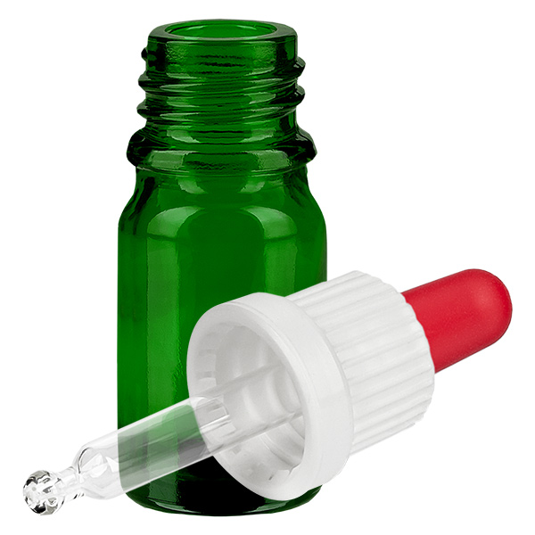 Flacon à pipette 5ml blanc/rouge OV GreenLine UT18/5 Flacon à pipette 5ml blanc/rouge OV GreenLine UT18/5