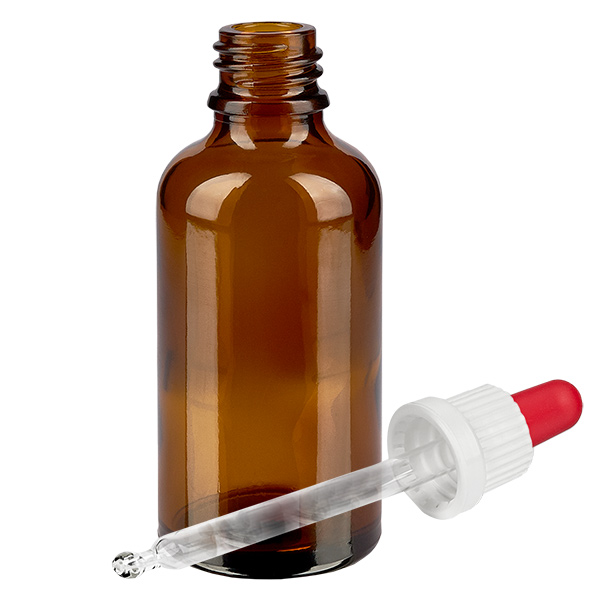 50ml flacon à pipette blanc/rouge OV BrownLine UT18/50