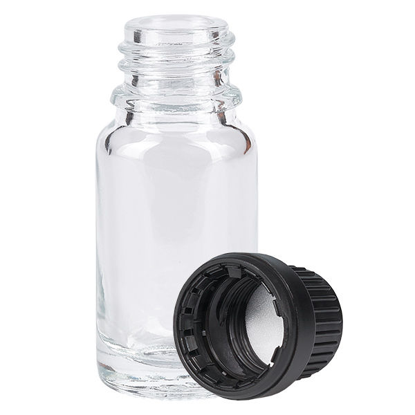 Flacon 10ml 11mm SV noir OV ClearLine UT18/10 Flacon 10ml 11mm SV noir OV ClearLine UT18/10