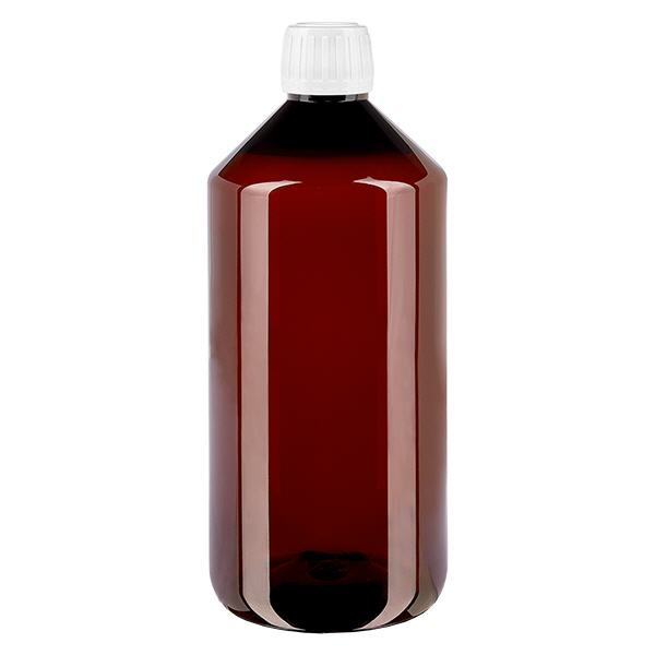 Bouteille PET 1000ml avec standard blanc OV Bouteille PET 1000ml avec standard blanc OV