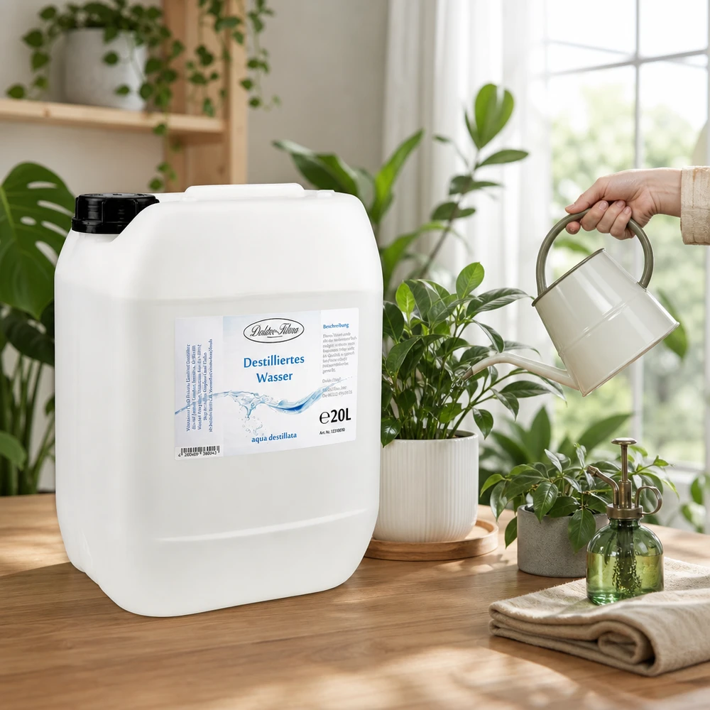 Eau distillée Doktor Klaus - Aqua dest 20 litres en jerrican premium teinte naturelle Doktor-Klaus eau distillée 20L bidon idéal pour l'entretien des plantes et l'arrosage du jardin