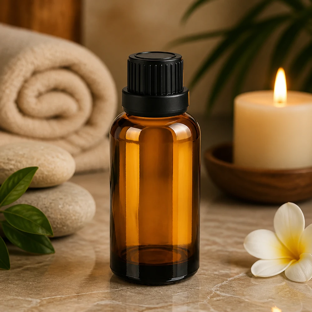 30ml goutte à goutte. 2mm noir OV BrownLine UT18/30 Bouteille compte-gouttes de 30ml en verre foncé avec couvercle noir idéale pour les cosmétiques et les soins