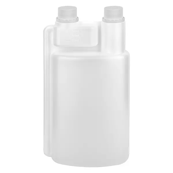Flacon doseur 1000ml HDPE clair (chambre de dosage 60ml)
