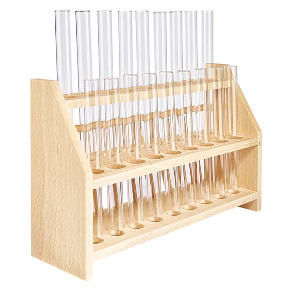 Tube à essai 160x16mm en verre borosilicate à bord rabattu