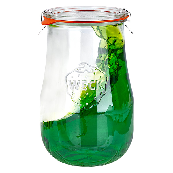 Set de 12 pots Weck 1750ml pots tulipe avec 12 couvercles en verre Set de 12 pots Weck 1750ml pots tulipe avec 12 couvercles en verre