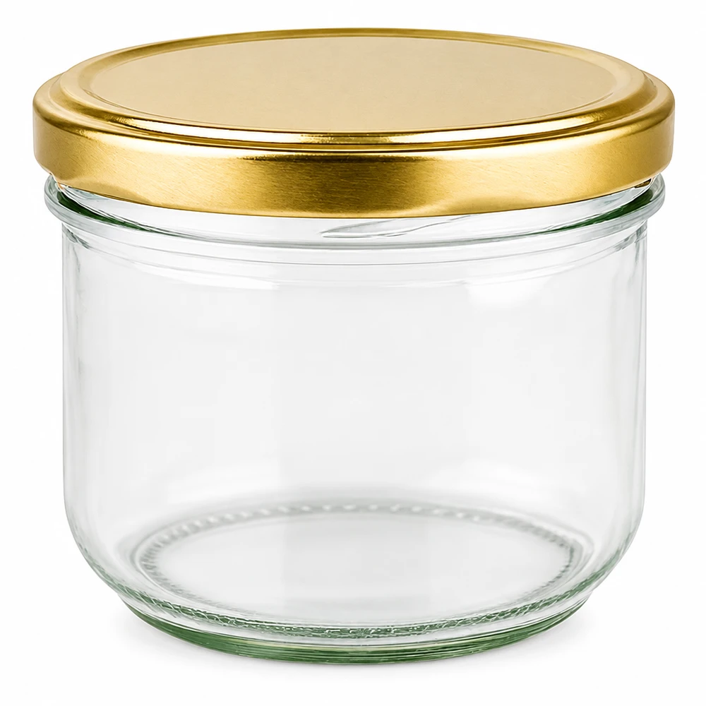 260ml bocal vide avec couvercle doré BasicSeal Système UNiTWIST pour confitures et conserves