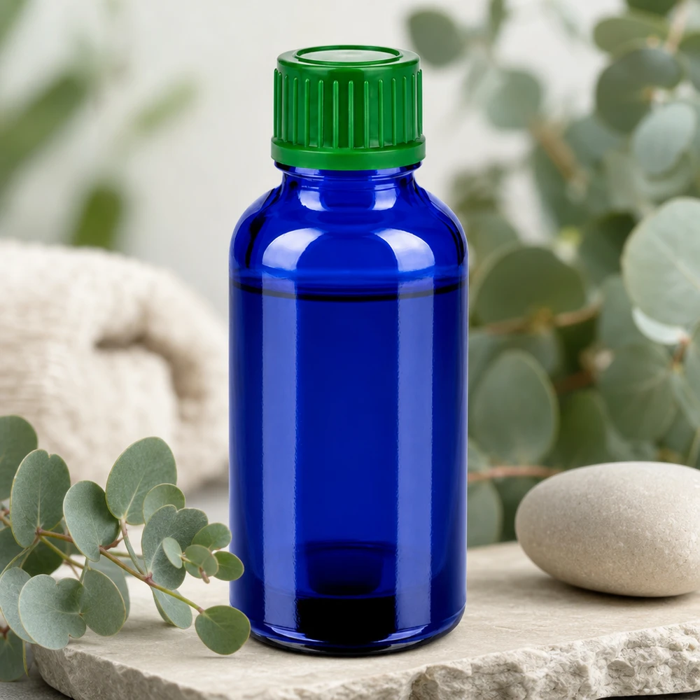 Flacon de 30ml 11mm SV vert STD BlueLine UT18/30 Flacon de laboratoire de 30 ml en verre bleu anti-UV avec filetage standardisé