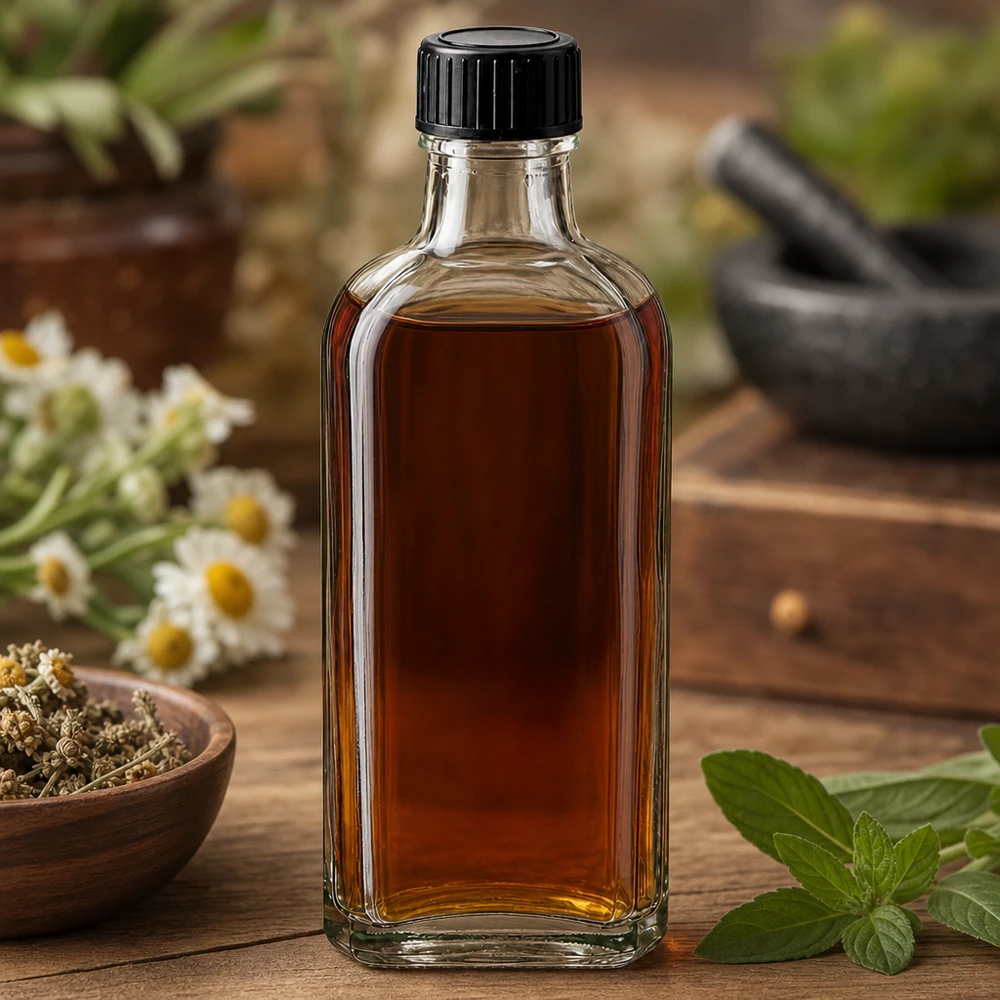 Flasque transparente de 100 ml au goulot DIN 22, avec bouchon à vis DIN 22 noir et joint LKD Flacon en verre rectangulaire transparent de 100 ml avec bouchon à vis noir pour extraits naturels