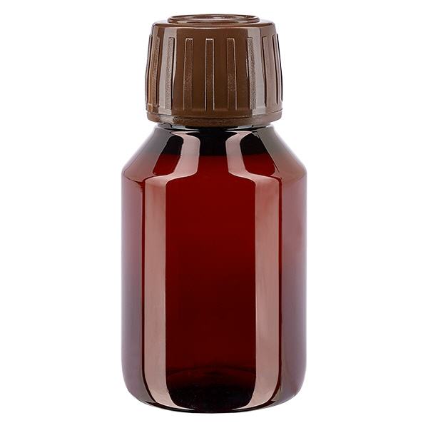 Bouteille PET 50ml avec bouchon d'inviolabilité