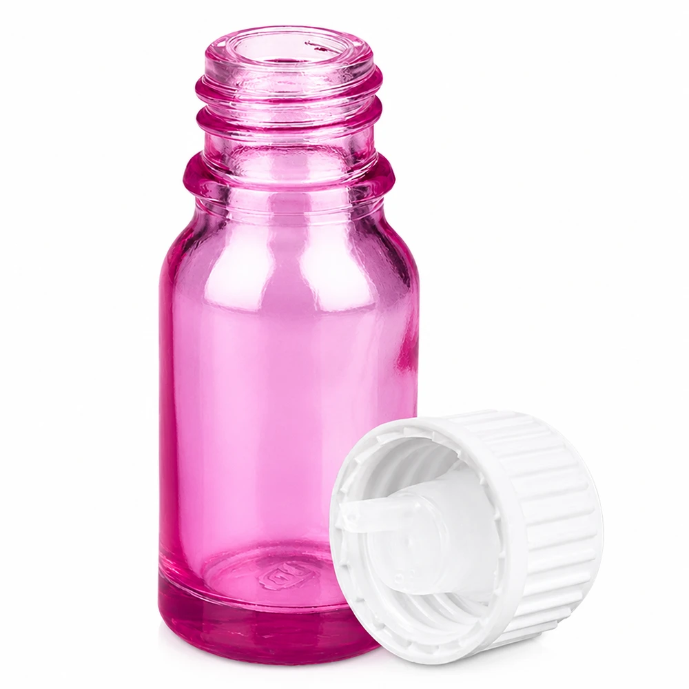 Flacon compte-gouttes 10ml 0.9mm blanc standard PurpleLine. UT18/10 Flacon compte-gouttes violet de 10 ml avec compte-gouttes précis de 0,9 mm pour l'aromathérapie