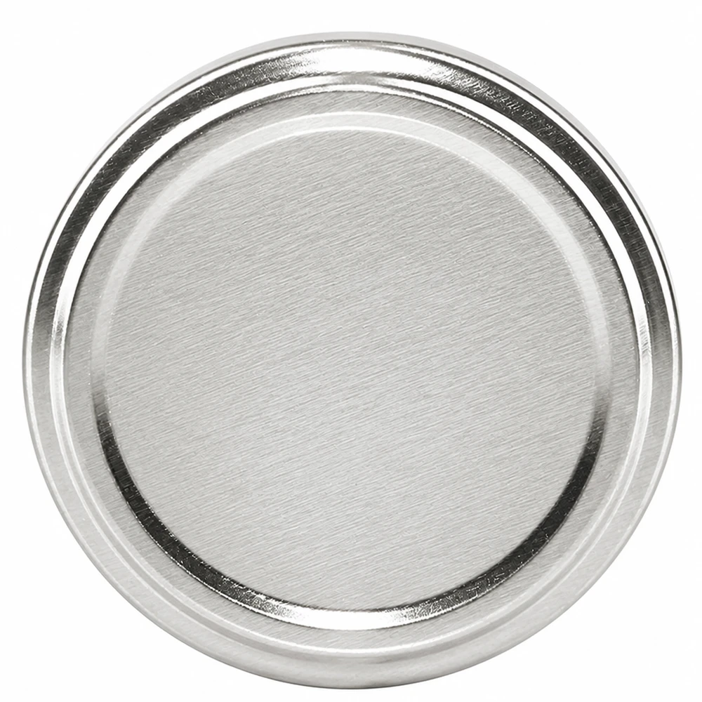 Couvercle rond à visser « Twist-Off » 63 mm, argent brillant, BasicSeal, pour bocaux de conservation