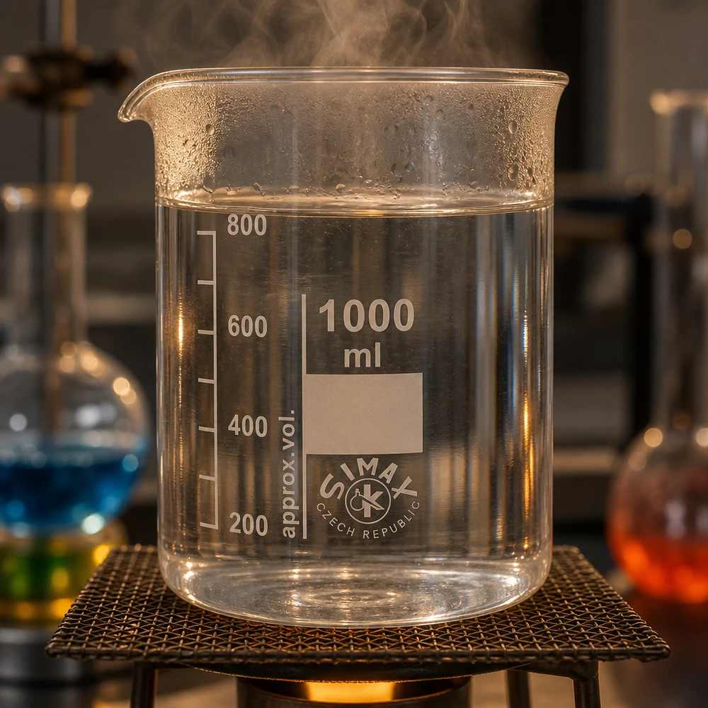Bécher 1000ml en verre borosilicate résistant à la chaleur (forme basse) Bécher transparent 1000ml forme basse en verre borosilicaté pour une utilisation en laboratoire en toute sécurité