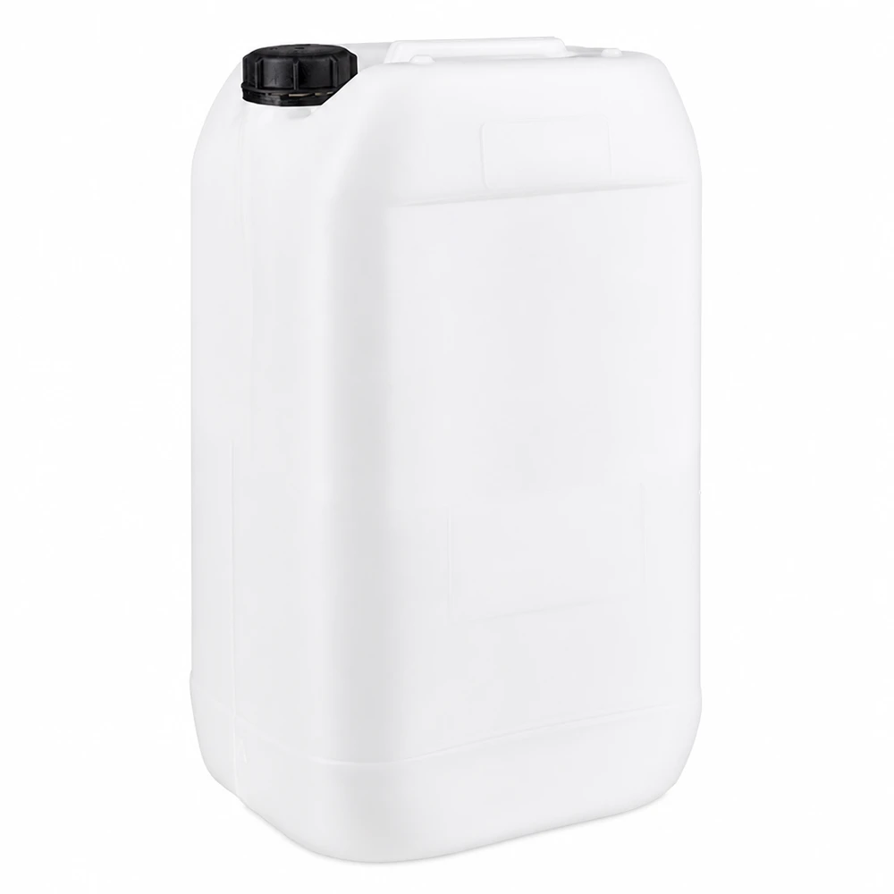 Jerrican de 15 litres avec bouchon à vis Bidon rectangulaire blanc de 15 L avec bouchon à vis OV anti-fuites