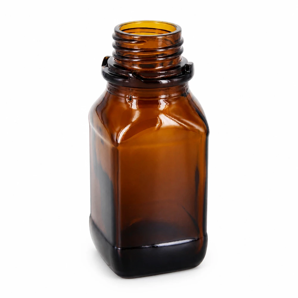 Flacon en verre brun de 100 ml pour vos substances précieuses Flacon en verre brun de 100 ml pour vos substances précieuses