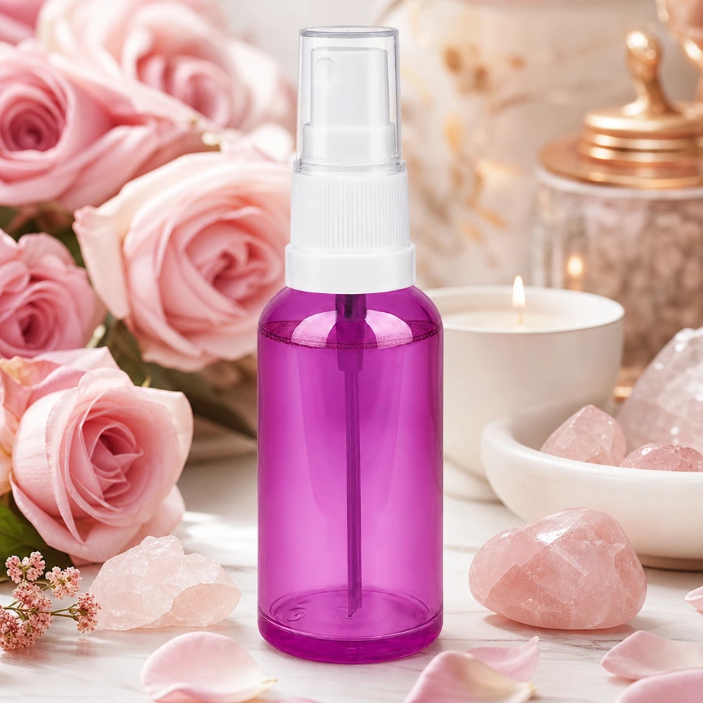 Flacon vaporisateur 50ml blanc/transparent Standard PurpleLine UT18/50 Vaporisateur polyvalent de 50 ml violet transparent parfait pour la laque et le coiffage