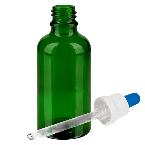 Flacon à pipette 50ml blanc/bleu OV GreenL. UT18/50