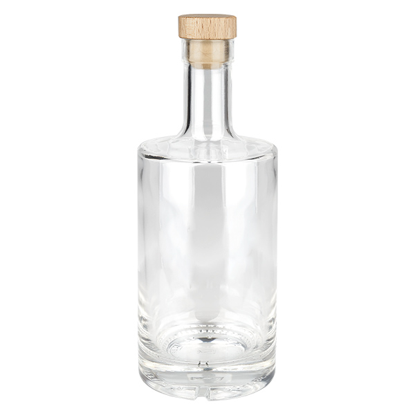 Bouteille en verre 500 ml « Nora » avec bouchon en bois UNiTWIST®