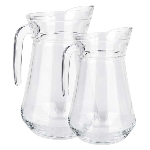 set de carafes "France" 1 + 1,6 litres en verre clair durci origine française