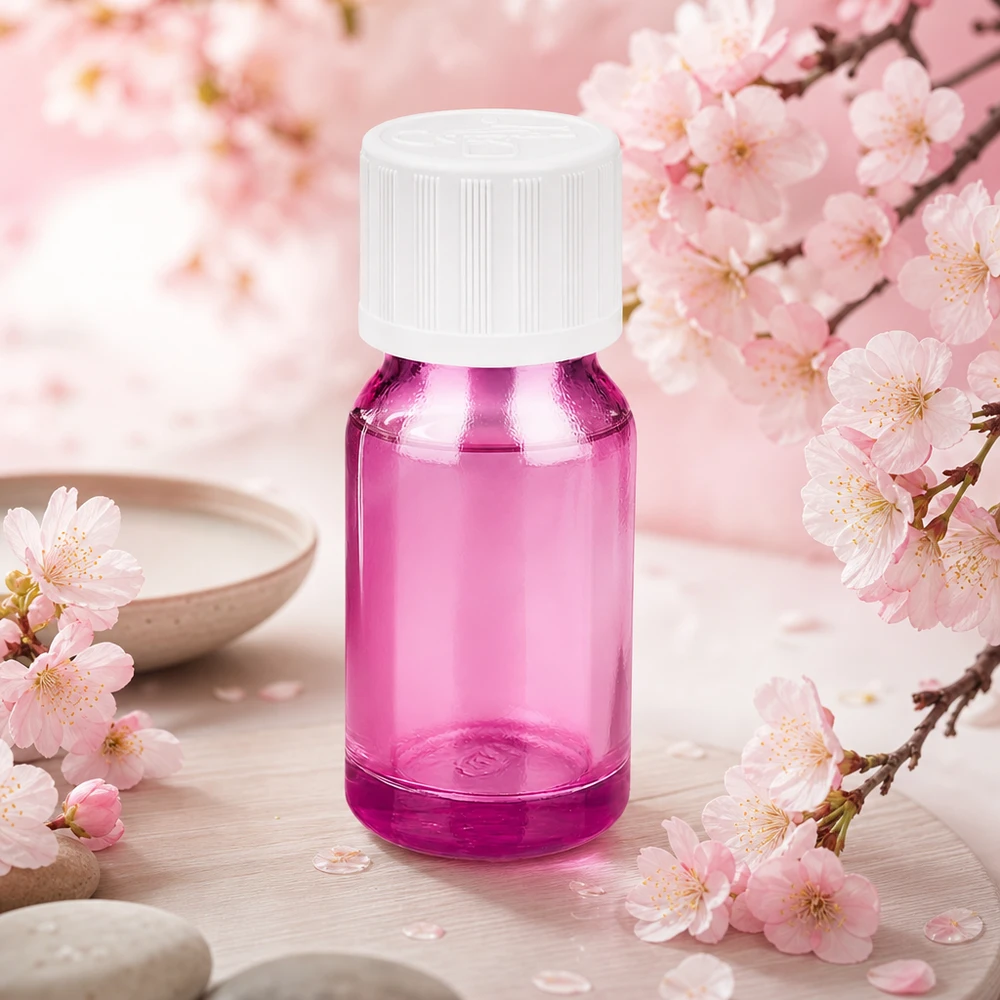 Flacon compte-gouttes compact de 10 ml en violet pour l'aromathérapie mobile et les applications de voyage