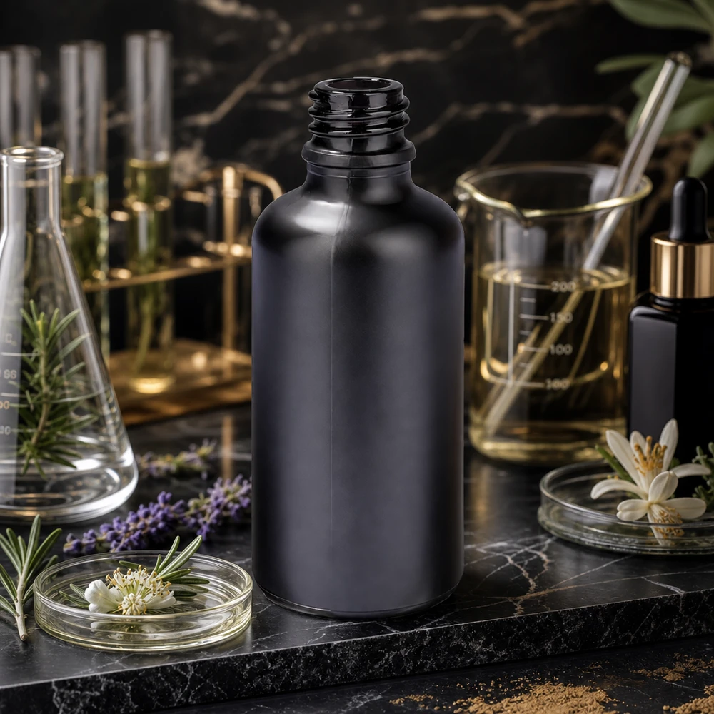 50ml flacon à pharmacie BlackLine UT18/50 UNiTWIST Bouteille de pharmacie ergonomique de 50 ml BlackLine UT18/50 UNiTWIST avec une prise en main optimale