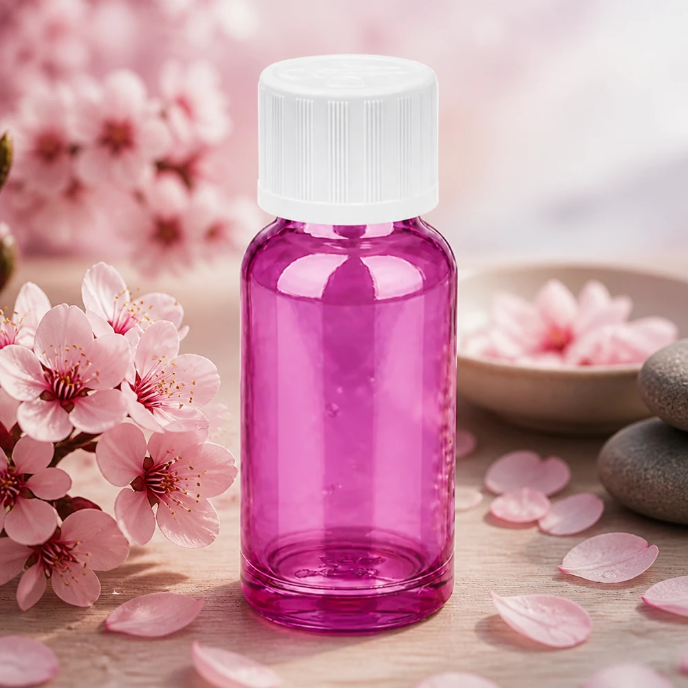 Flacon compte-gouttes 20ml 1.2mm blanc standard sécurité enfant PurpleLine.UT18/20 Flacon compte-gouttes de 20 ml en matériau de haute qualité en violet avec système de fermeture à l'épreuve des enfants