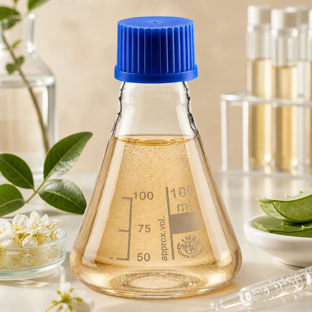 Erlenmeyer 100 ml col étroit, verre borosilicate avec filetage et bouchon Verrerie de laboratoire conique 100ml avec bouchon à vis pour applications professionnelles