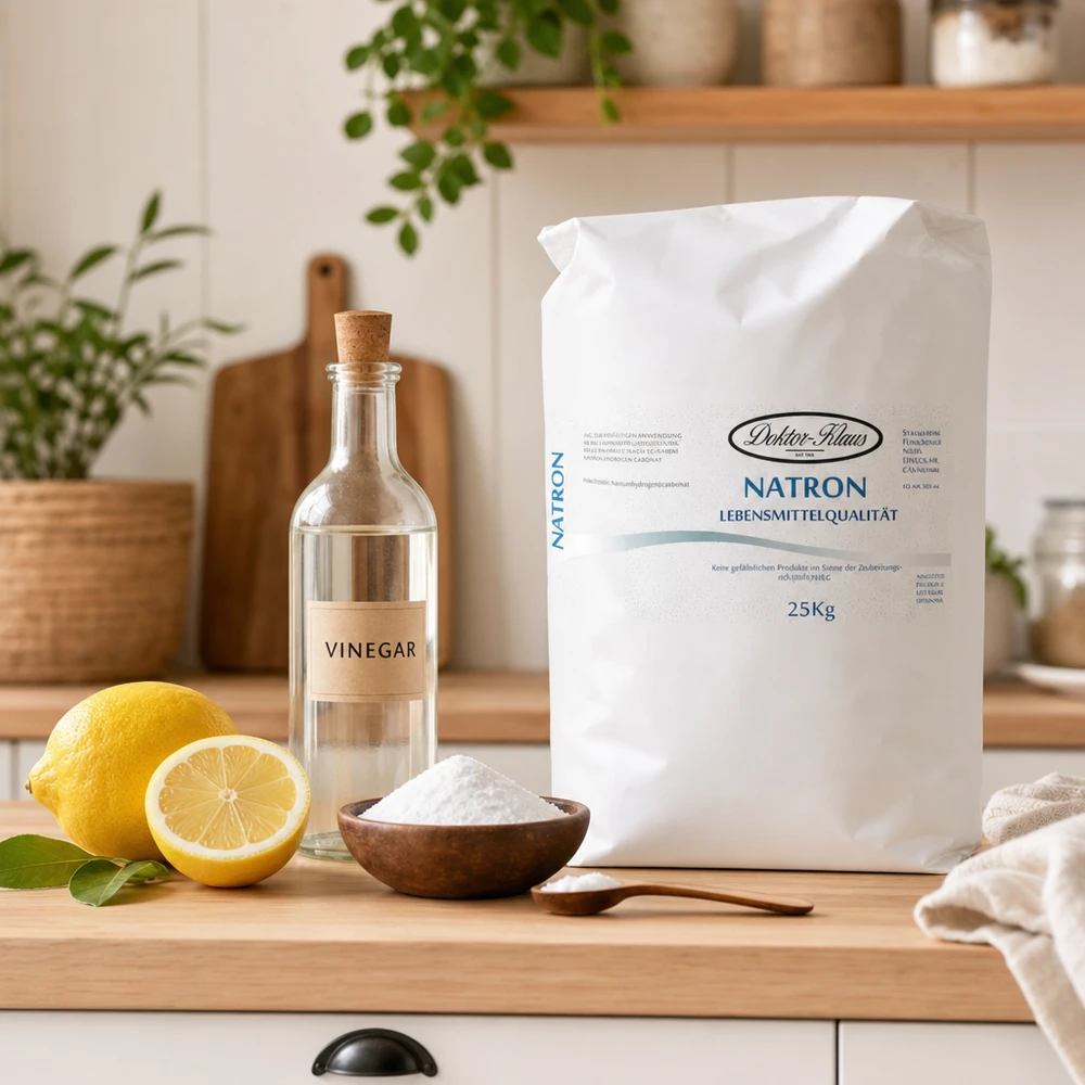 Bicarbonate de soude Doktor Klaus, sac de 25 kg vendu en gros, apte à l’utilisation alimentaire Bicarbonate de sodium sac de 25kg avec poudre blanche en gros emballage pratique pour le ménage