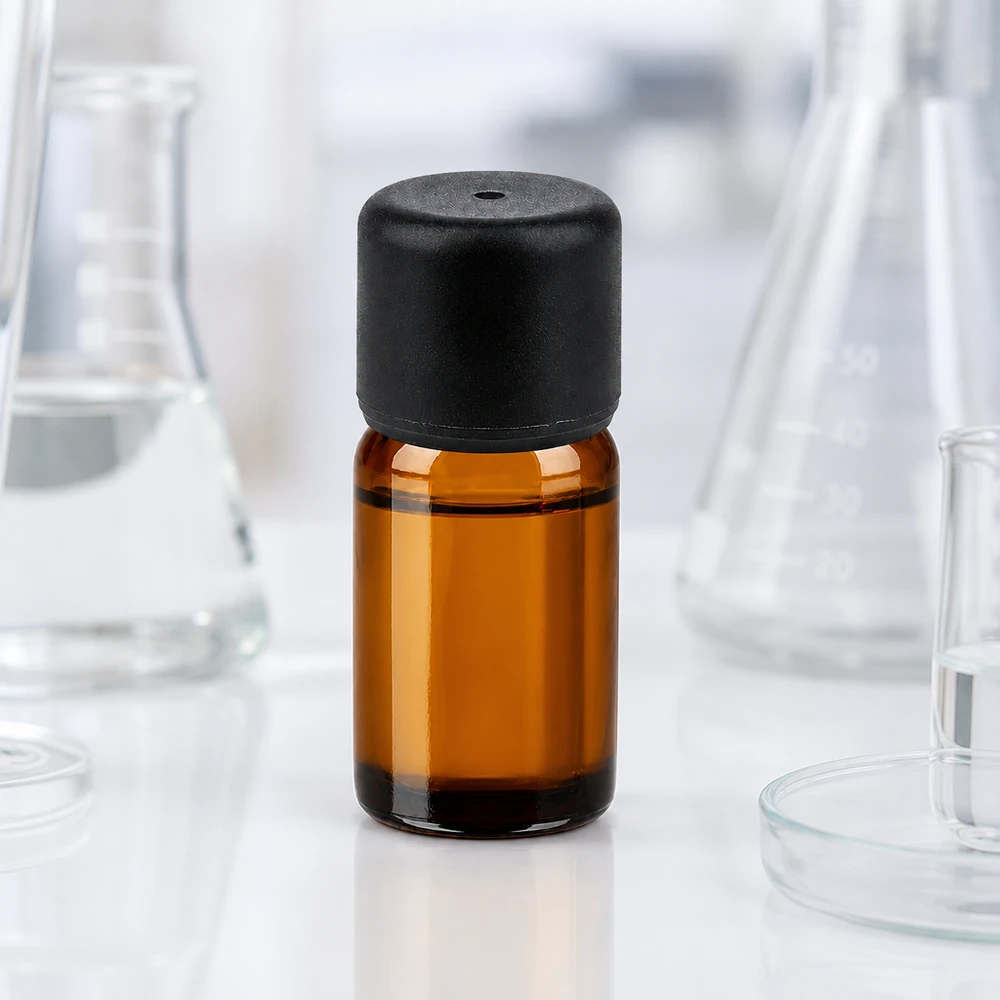 Flacon de 5ml 6mm SV noir STD BrownLine UT18/5 Flacon en verre brun premium de 5ml avec bouchon standard de 6mm pour les applications professionnelles en laboratoire