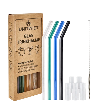 Sets de pailles en verre