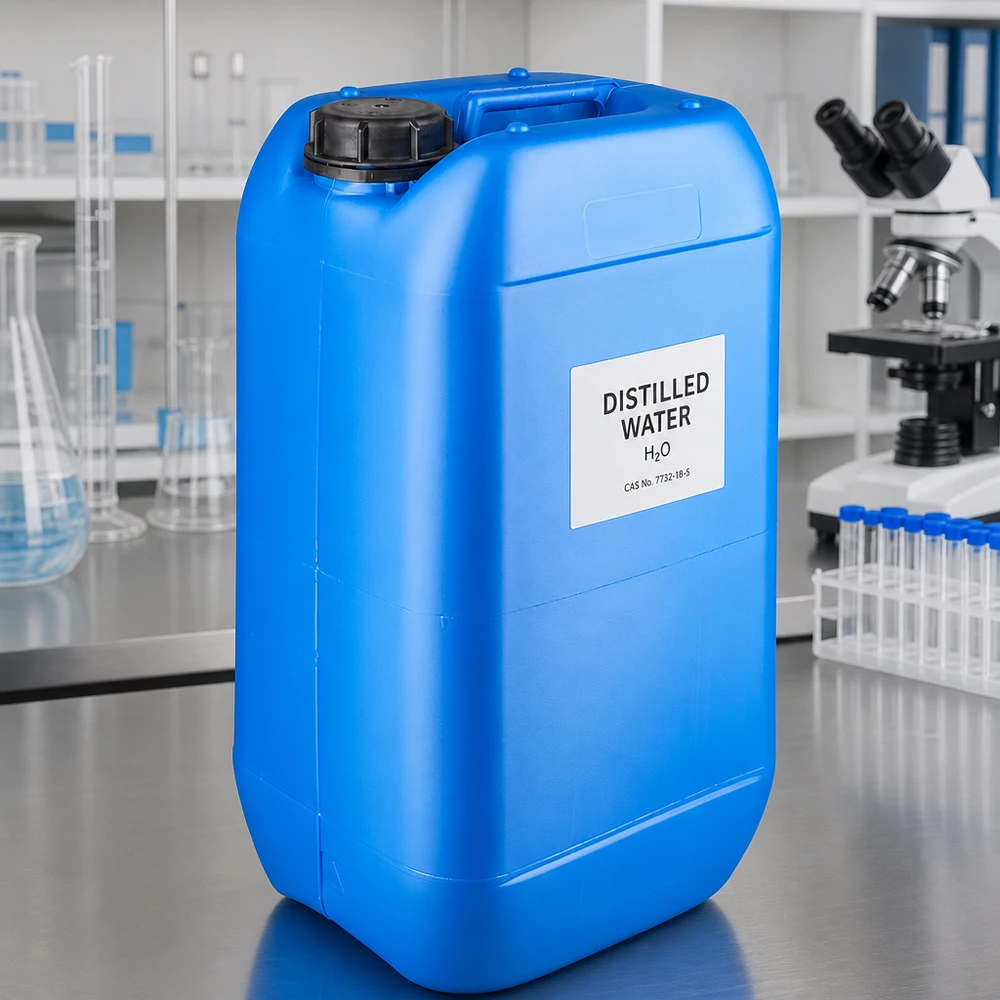 Hobbock robuste de 15 litres en plastique HDPE bleu, muni d'un bouchon inviolable