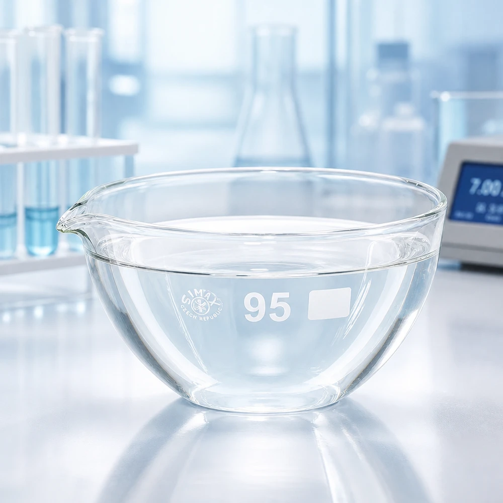 Capsule d’évaporation 170 ml en verre borosilicate, avec bec verseur Bol d'évaporation en borosilicate résistant aux produits chimiques avec bec verseur pour la recherche et le développement