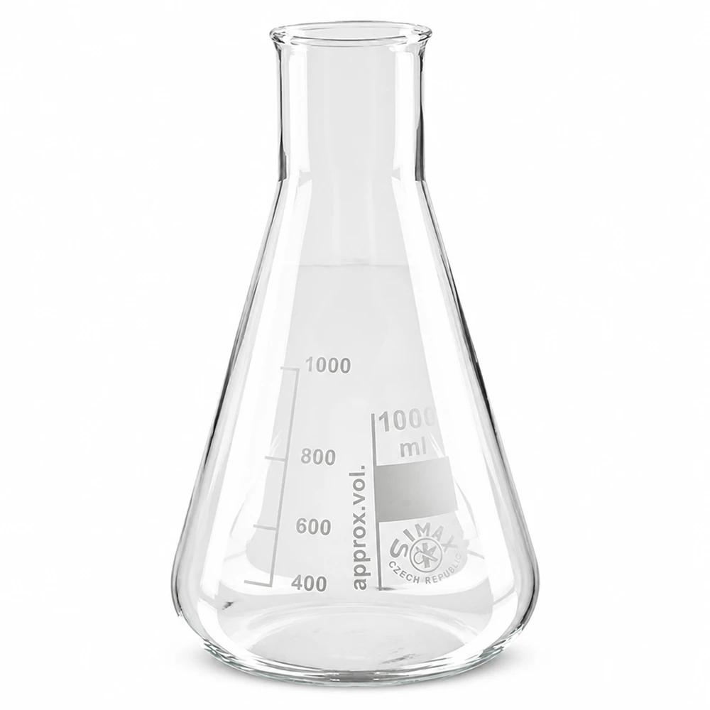 Erlenmeyer 100ml col large, verre borosilicate Erlenmeyer 100ml col large pour expériences chimiques et analyses en laboratoire