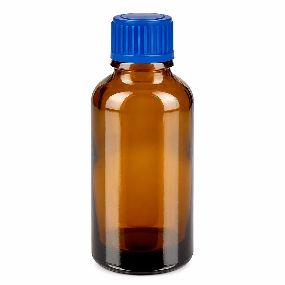 Flacon de 30ml 11mm SV bleu STD BrownLine UT18/30 Flacon compte-gouttes de 30ml en verre brun anti-UV pour l'aromathérapie et la cosmétique