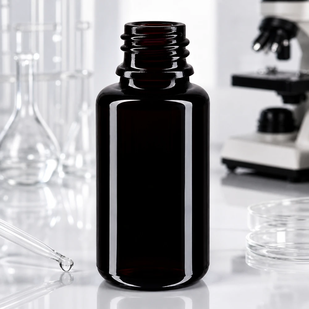 Flacon en verre violet 20 ml DIN18 (verre Miron) Bouteille de Miron en verre violet Orion 20ml pratique, idéale pour les applications mobiles en déplacement