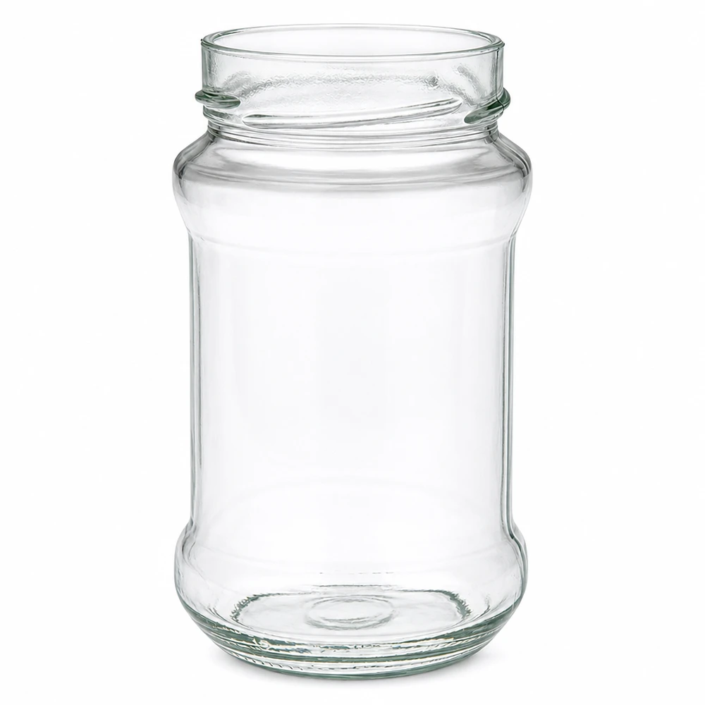 390ml Verre rond sans couvercle (TO66deep) UNiTWIST UNiTWIST Runda390 Bocal rond 390ml TO66 à visser Bocal transparent sans couvercle pour la conservation