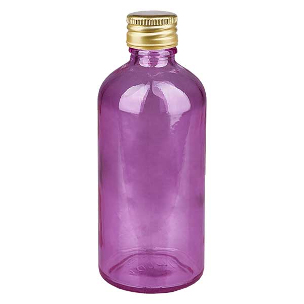 Flacon 100ml bouchon à visser 11mm alu-or standard PurpleLine. UT18/100
