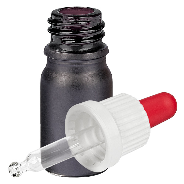 Flacon à pipette 5ml blanc/rouge OV BlackLine UT18/5 Flacon à pipette 5ml blanc/rouge OV BlackLine UT18/5