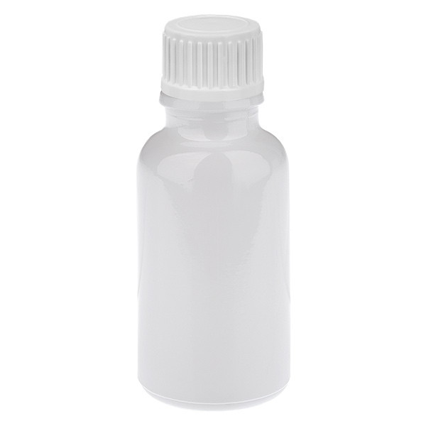Flacon compte-gouttes 20 ml, bouchon blanc standard 0,9 mm WhiteLine UT18/20