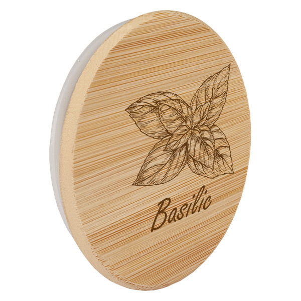 Couvercle en bois « Basilic » pour WECK RR60
