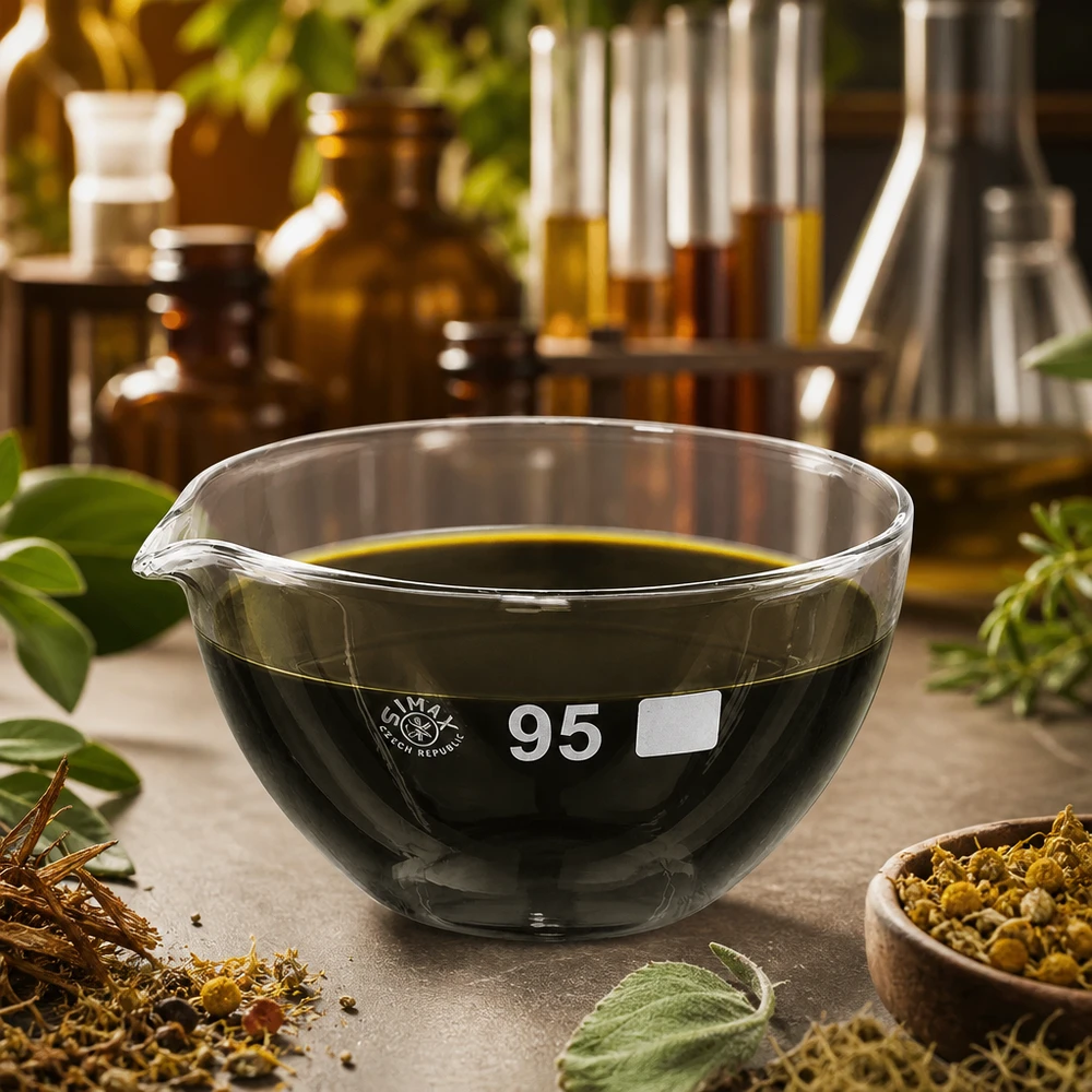 Capsule d’évaporation 170 ml en verre borosilicate, avec bec verseur Bol en verre résistant aux produits chimiques avec bec verseur de 95 mm de diamètre pour les travaux d'évaporation