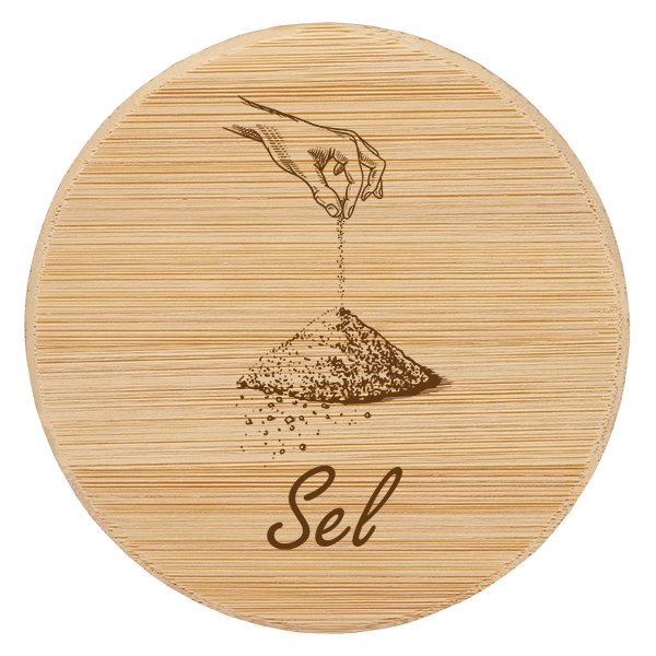 Paire en bois « Sel » pour WECK RR100 Paire en bois « Sel » pour WECK RR100