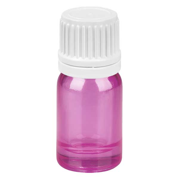 Flacon compte-gouttes 5ml 0.7mm blanc originalité bouchon à vis PurpleLine UT18/5