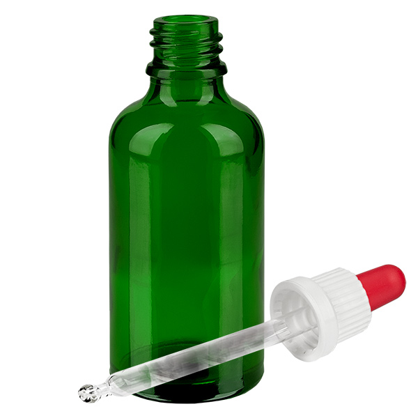 Flacon à pipette 50ml blanc/rouge OV GreenL. UT18/50