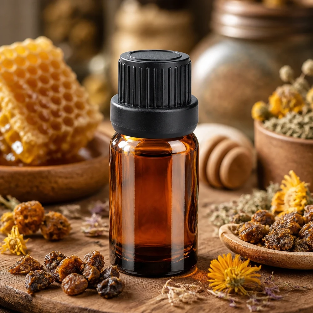 Flacon 5ml 11mm SV noir OV BrownLine UT18/5 Flacon en verre brun de haute qualité de 5ml avec protection UV et bouchon à vis noir pour cosmétiques naturels