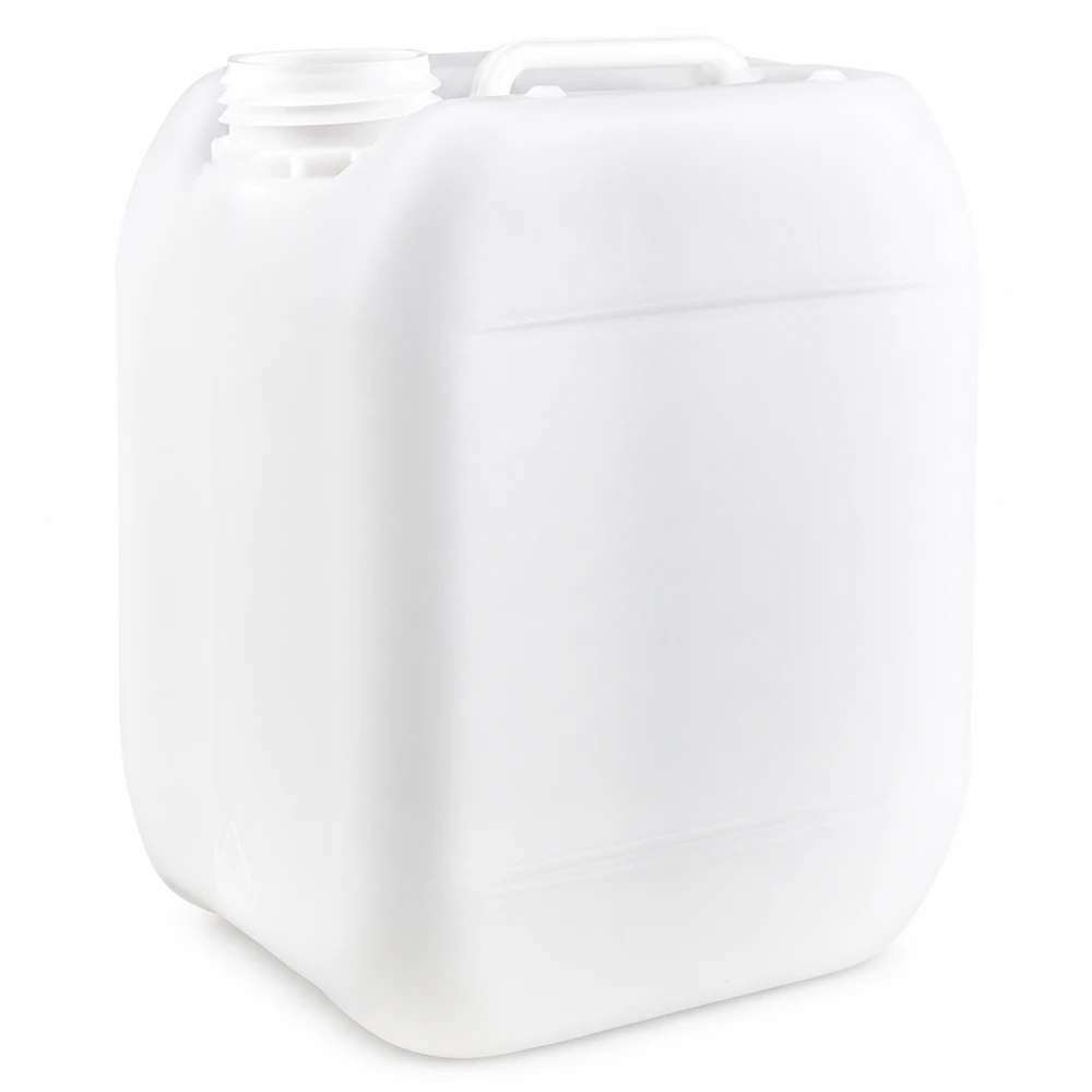 Jerrican de 5 litres sans bouchon Bidon rectangulaire blanc de 5 litres, sans couvercle, adapté aux liquides